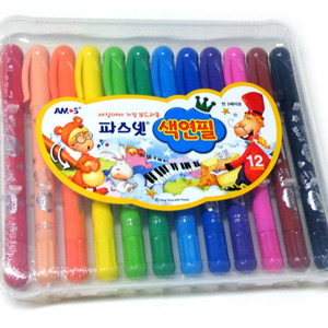 10000 아모스 파스넷 색연필(12색,)-3 in 1 -색연필,파스텔, 물감으로 사용할수있어요