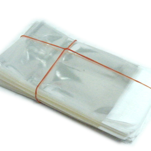 OPP투명비닐 선물포장 홍보용 비닐봉투 8cm * 15cm +4cm (접착비닐)투명비닐봉투 200매  -포장용투명비닐